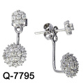 Fashion 925 Silver Micro Pave Earrings (Q-7795. JPG)